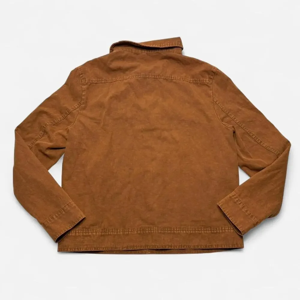 Carhartt Brown Canvas Jacket Men’s Small Workwear Trucker Style - Picture 3 of 6